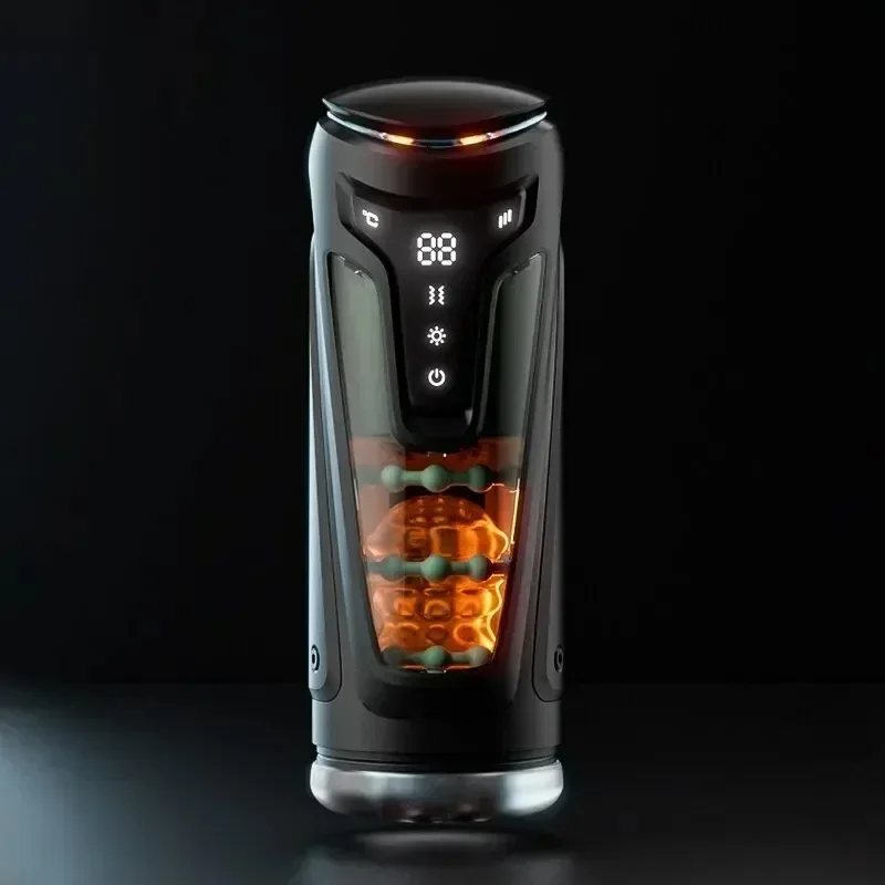 Automatic Telescopic Sucking Male Masturbator Cup Sex Machine Intelligent Voice Heating Pussy Masturbation Adult Sex Toy For Men