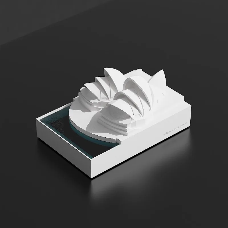 

Классическая знаменитая модель цементного здания Sydney Opera House, современное минималистское украшение для домашнего рабочего стола, модель бетонного дома, орнамент