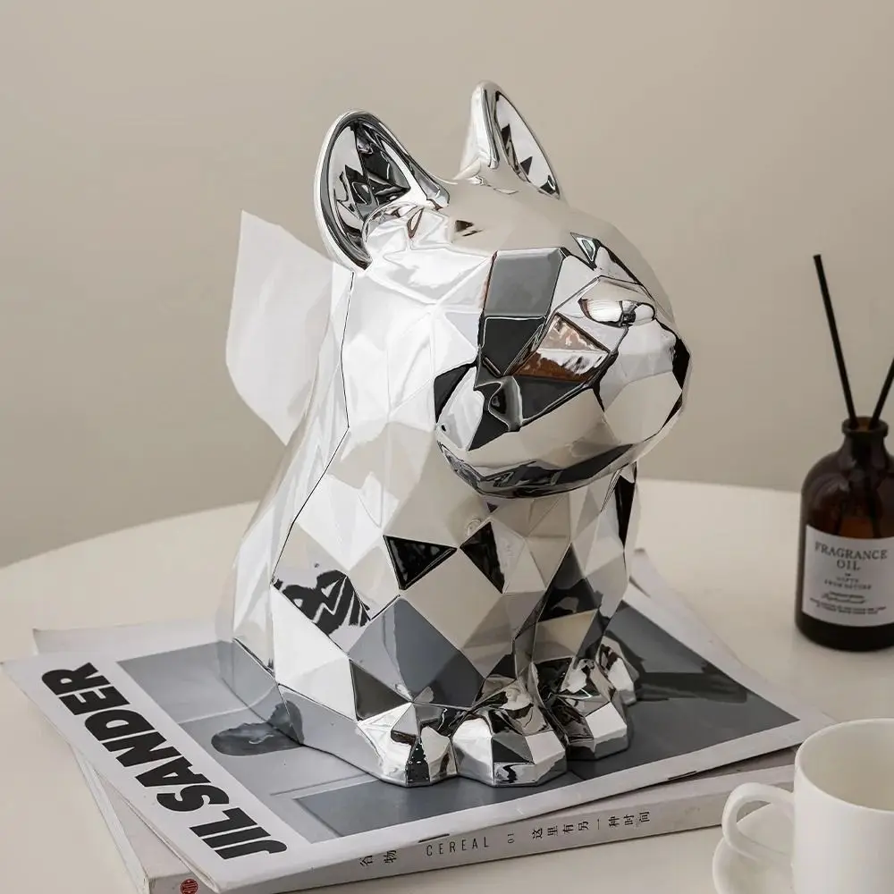 

Desk Organizer Creative Tissue Box Cartoon Dog Shape French Bulldog Tissue Paper Case Cute Gift Napkin Container Holder Kitchen