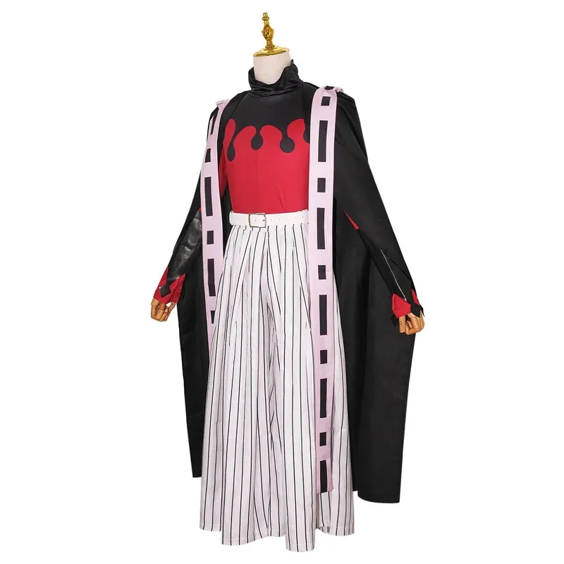 CyDemon Doma Douma Kostum Cosplay Wig Set Kipas Kimetsu No Yaiba Pakaian Halloween Anime Douma Kimono untuk Pria Wanita