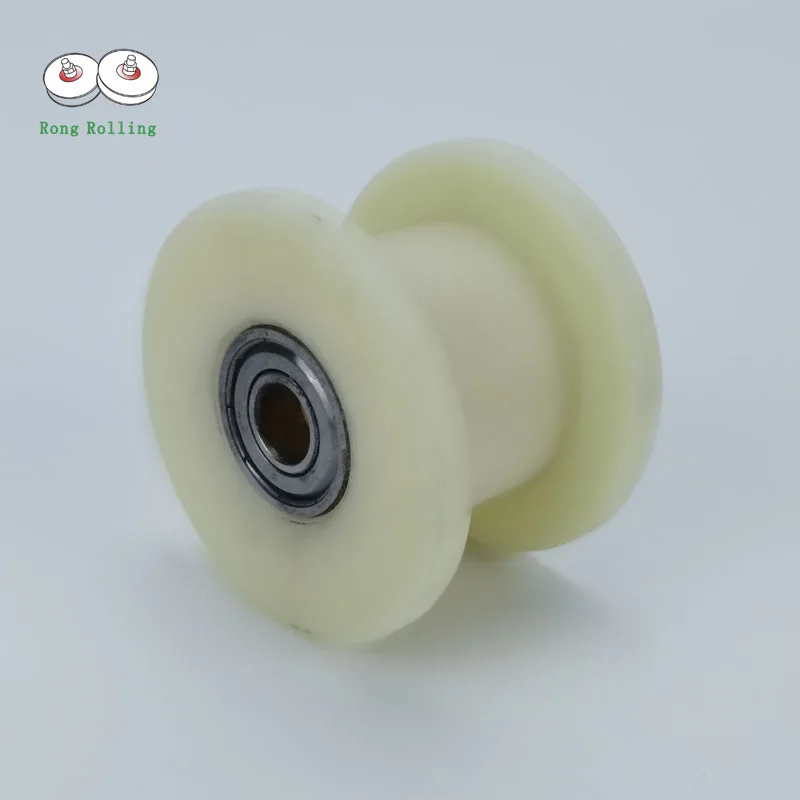H-groove width 30mm,2.5 inch grooved wheel/roller/pulley,G-groove nylon wheel diamter 60mm,thickness 41mm,gate roller 4pcs/set