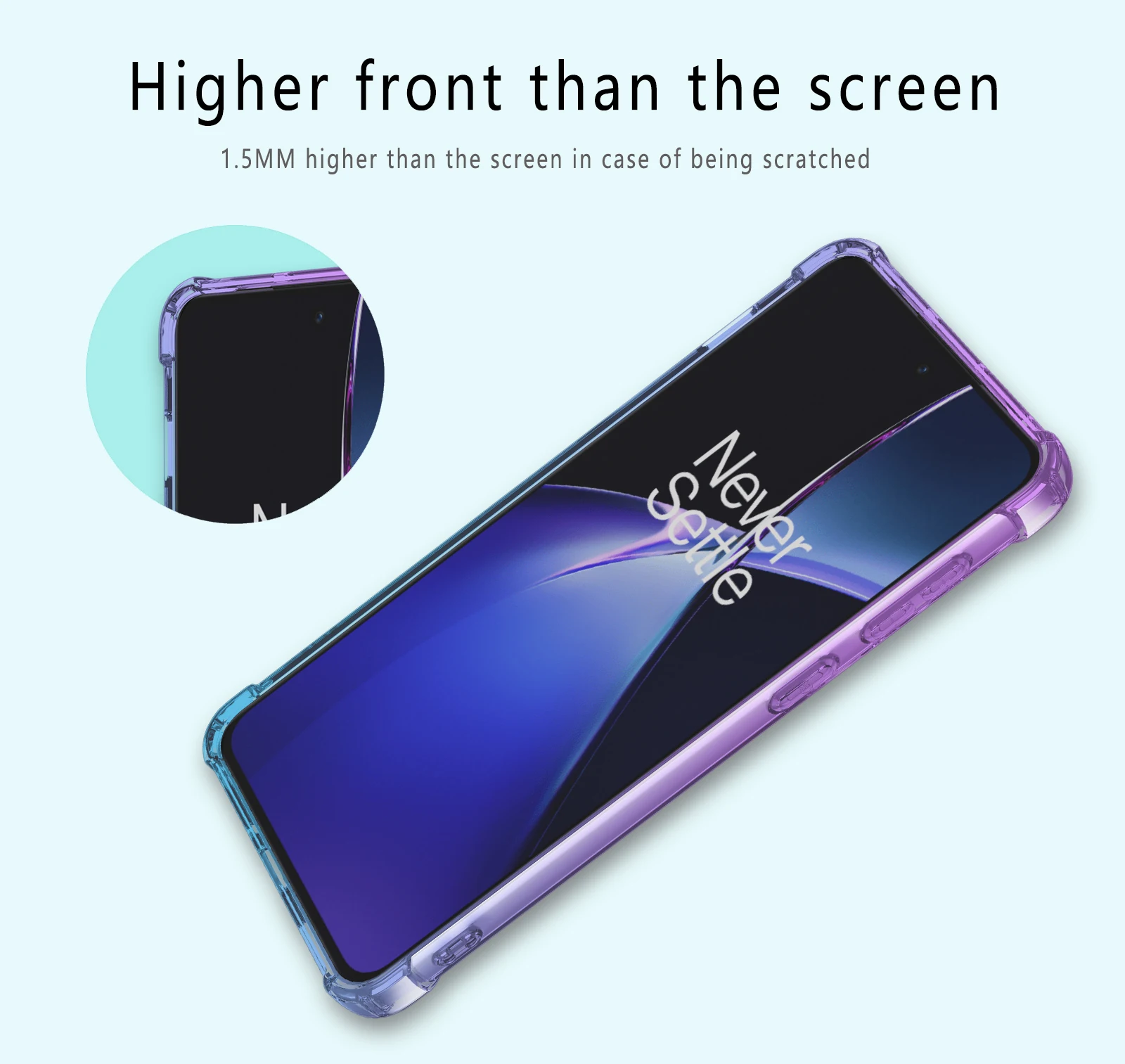 เคส TPU ไล่เฉดสีหลากสียืดหยุ่นสำหรับ OnePlus Nord N30 SE CE 4 3 Lite N20 N300 2T ฝาครอบป้องกันถุงลมนิรภัย fundas capa