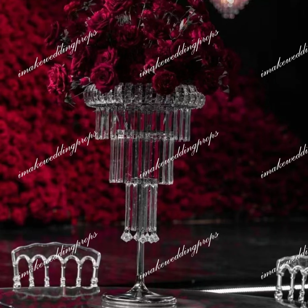 wedding table candlestick holder sliver Gold Metal CandleHolder Stand Table backdrop stick Centerpieces