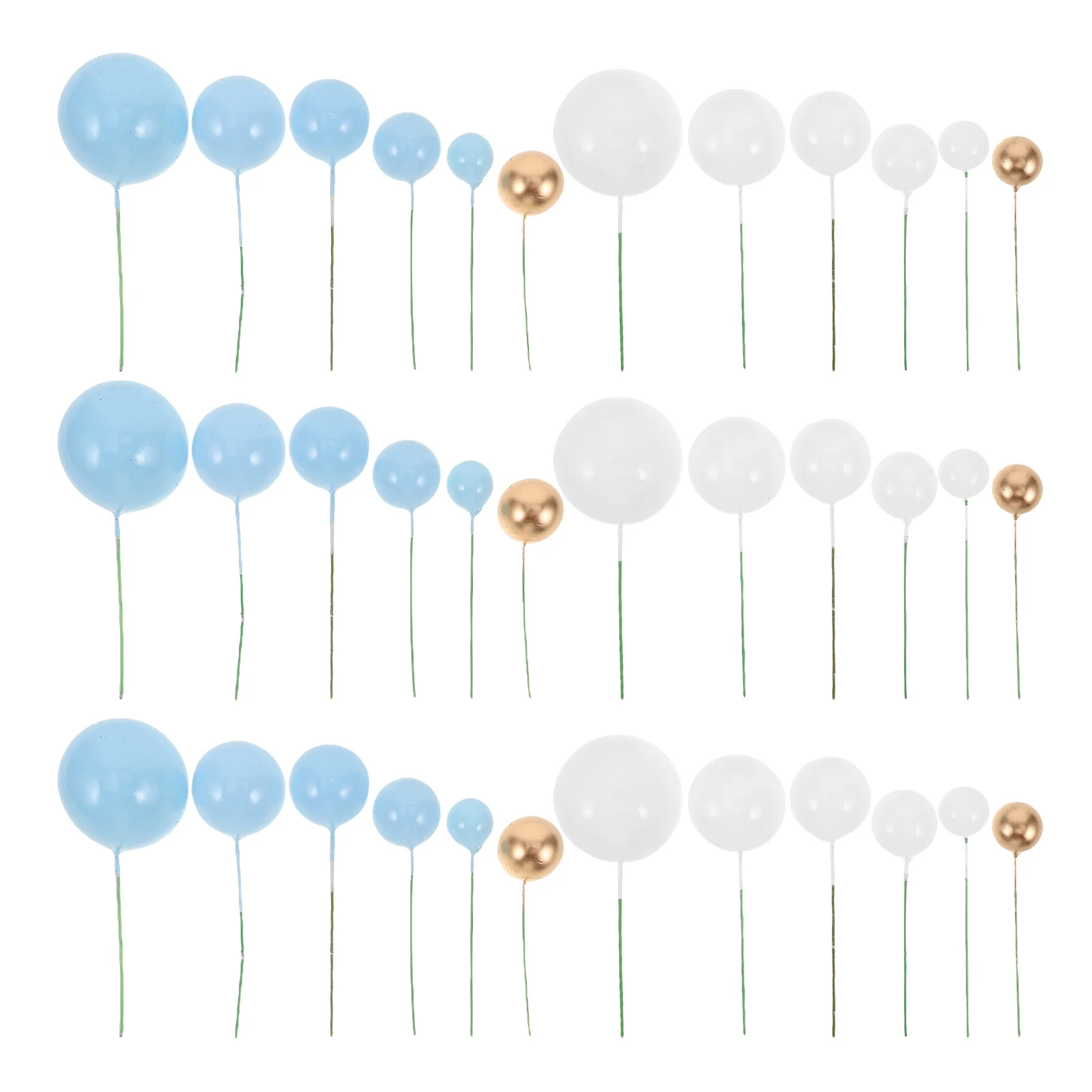 

108Pcs Cake Topper Balls Round Decorative DIY Insert Birthday Wedding Baby Shower Party Supplies Birthday Cake Balls