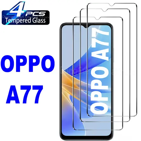 1/4 pezzi di vetro temperato per OPPO A77 4G 5G A77s pellicola proteggi schermo in vetro