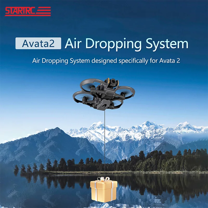 

STARTRC Airdrop System for DJI Avata 2 Drone Top Extension Mount Holder Air-dropping Dropper Fishing Gift Rescue Deliver Thrower