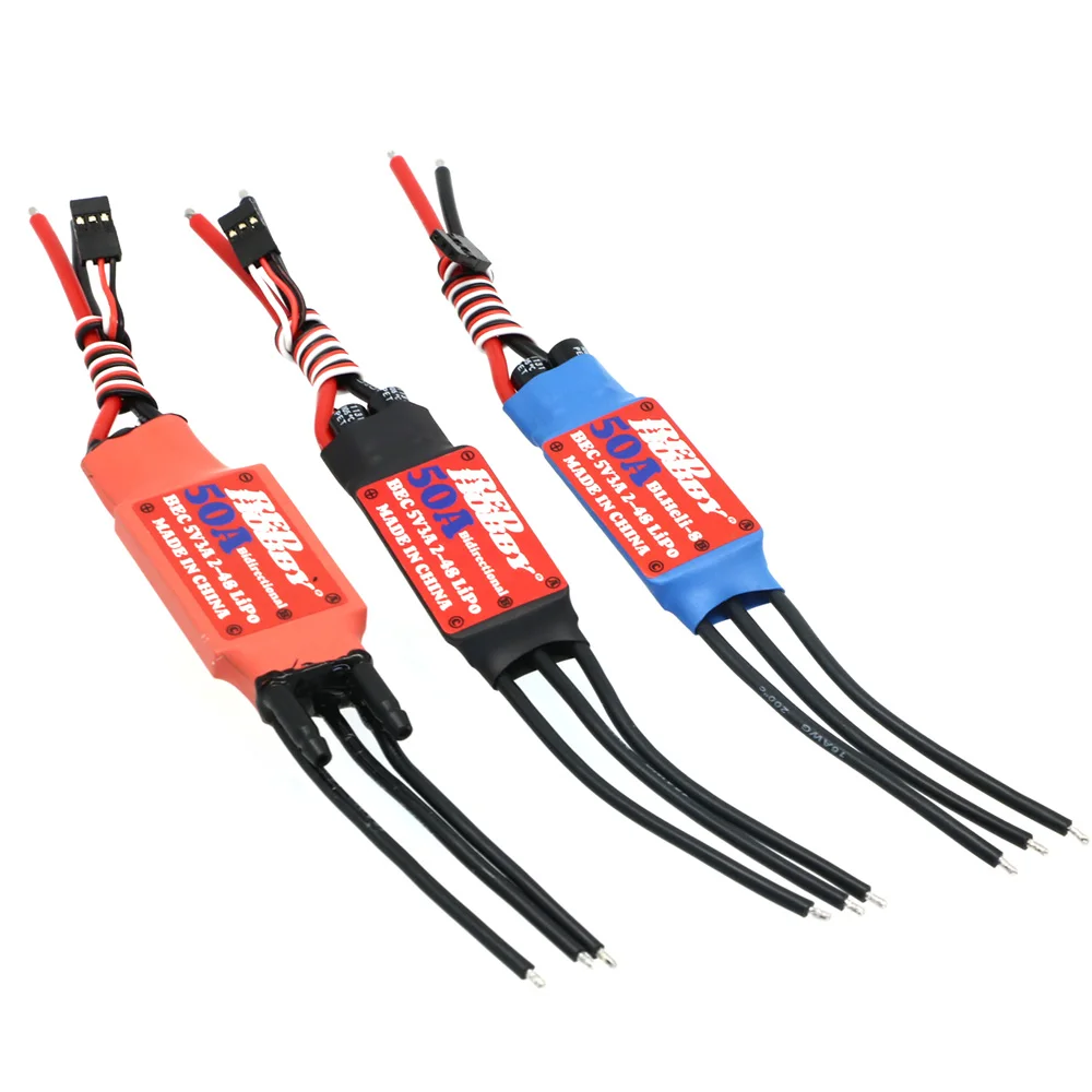 RedHobby Bidirectional Brushless ESC BLheli-S 50A  for Remote Control Airplane Car Ship Pneumatic Underwater Propelle