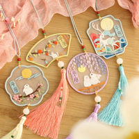 diy Hand embroidery Cross-stitch rabbit Needlework mouse  Knitting accessorie Material package Crafts for adults Jewelry pendant