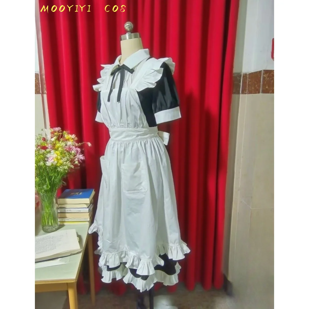 Kostum Cosplay Asuna Yuuki Baru Pakaian Pelayan Pameran Komik Pesta Permainan Peran Natal Halloween termasuk hiasan kepala dan kaus kaki