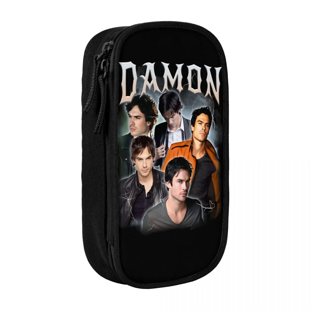 

Cute Damon Salvatore Pencil Case Vampire Diaries Pencilcases Pen Box Kids Large Storage Bags Students School Zipper Stationery
