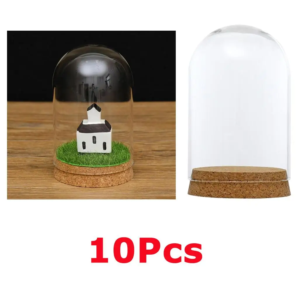 10 pezzi 8x12 cm copertura da tavolo cloche campana vaso paesaggio con, vaso