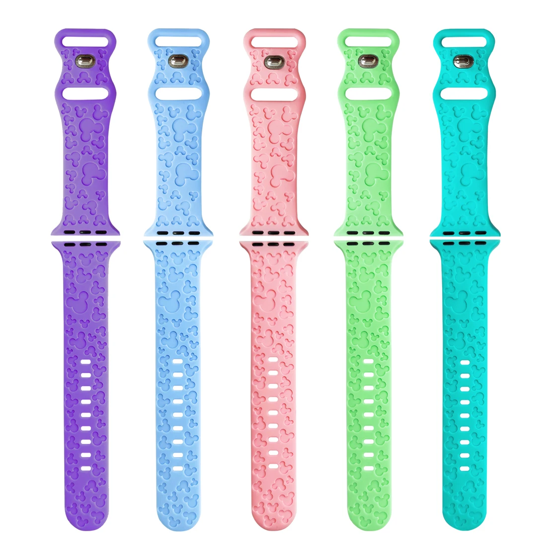 MINISO ميكي حزام ساعة مطبوع لساعة أبل 11 10 9 8 سوار سيليكون قابل للاستبدال لساعة iWatch 38 مللي متر 40 مللي متر 41 مللي متر