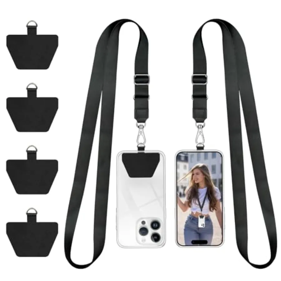 

Phone Lanyard, Universal Adjustable Neck Strap for Phone Case Keys ID Badges Cell Phone Lanyard Compatible with iPhone, Samsung