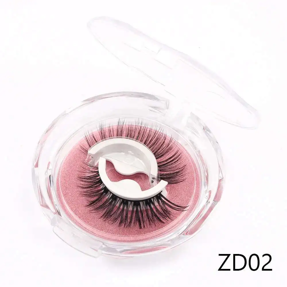 Wiederverwendbare selbstklebende falsche Wimpern, Vollstreifen-Wimpern, kleberfrei, 3 Sekunden zum Tragen von Wimpernverlängerungen, Schönheitszubehör, 1Pai – Detail 2