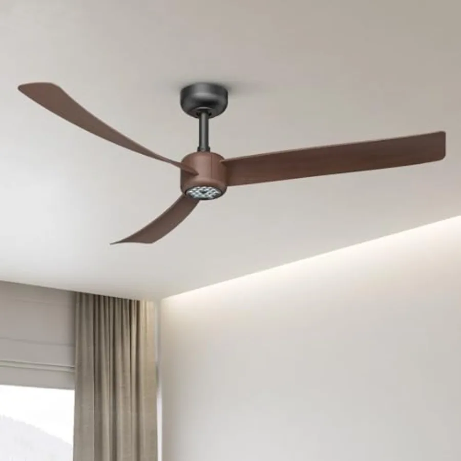 

Ceiling Fans with Lights and Remote, 52 Inch Modern Ceiling Fan with Quiet Reversible DC Motor, Dimmable LED, 6 Speeds, Timer,