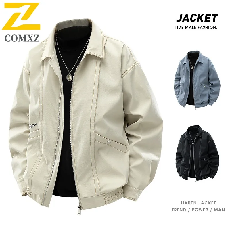 

COMXZ мужские куртки для вершников гламурные спортивные минималистичные модные куртки для пешего туризма, путешествий, кемпинга, пальто с воротником-стойкой, осенняя Chaqueta