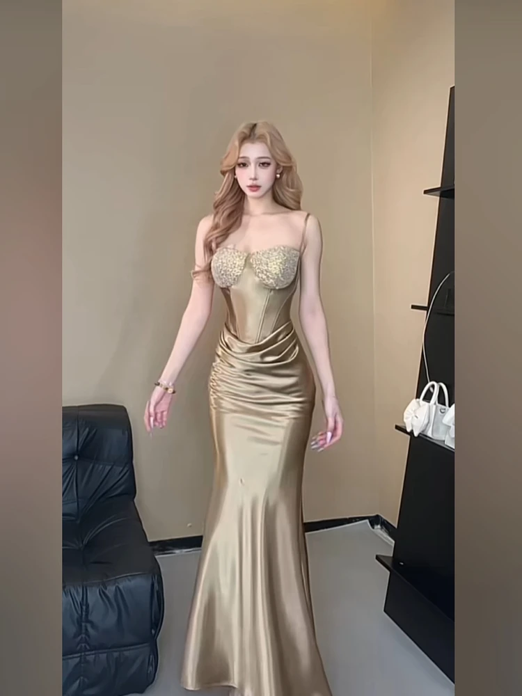 

Сексуальная облегающая юбка Fibone с блестящими вставками и высокой талией, длинная, женская, модный дизайн, чувственный стиль Ciwalk Dr