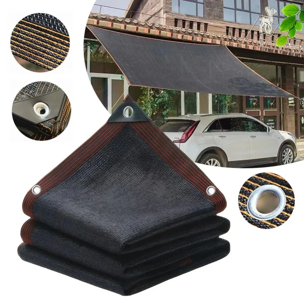 8 PIN Black Shade Cloth Sunshade Net Plant Greenhouse Cover Mesh Shading 80~85% Outdoor Awning Anti-UV Fence Privacy Screen