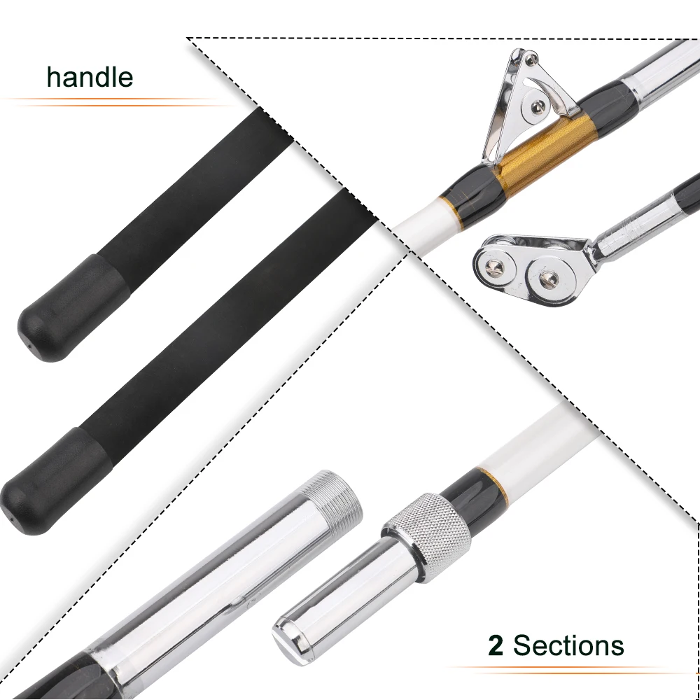 Caña de trolling para barco – 1.65-1.8m, jigging grandes peces