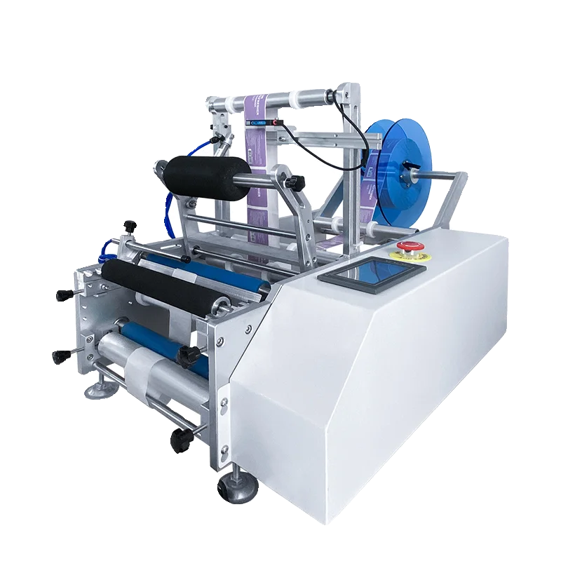 

Small automatic round bottle labeling machine Desktop automatic self-adhesive labeling machine