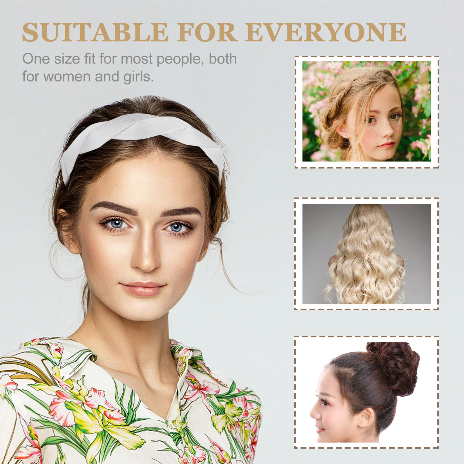 

2Pcs Braided Twisted Cross Headband Wide Hairband Hair Accessory for Wedding Party Festival Women Vintage Hairband