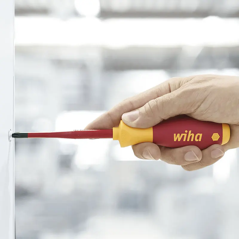 Wiha 35446 Screwdrivers 1000V VDE-tested Insulated Electrician Slotted Screwdriver 35Grams 204mm Length