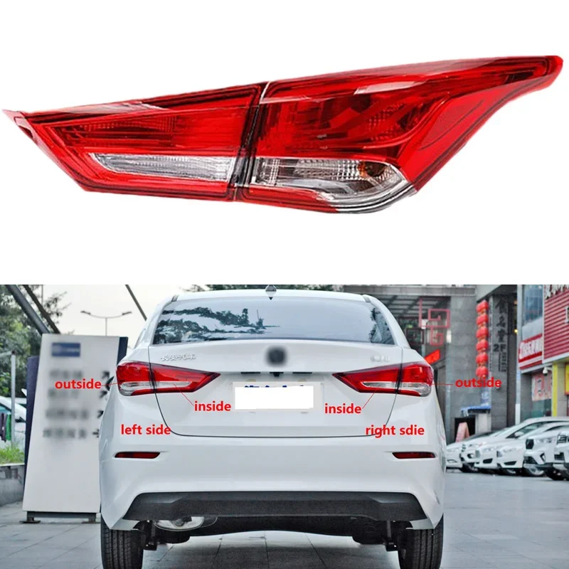 

For Changan Alsvin 2018-2019 Outer Tail Lamp LED Car Rear Bumper Tail Light Brake Stop Reverse turn signal half Assembly