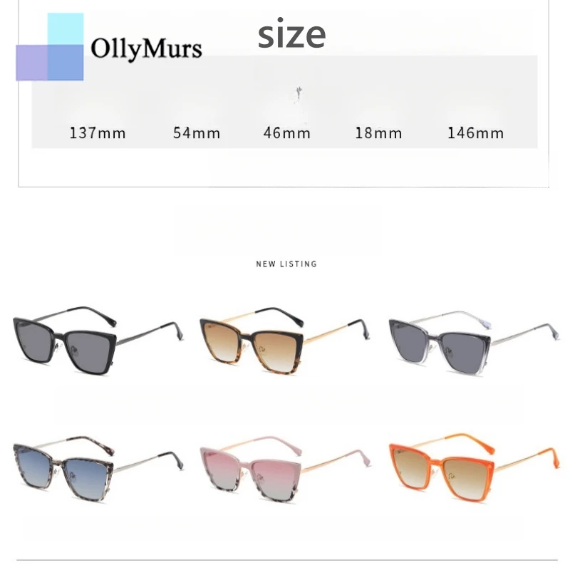 OLLYMURS موضة سبيكة عين القط شفط مغناطيسي ثنائي الغرض إطار نظارات نسائية وصفة طبية بصرية إطار نظارات 2216