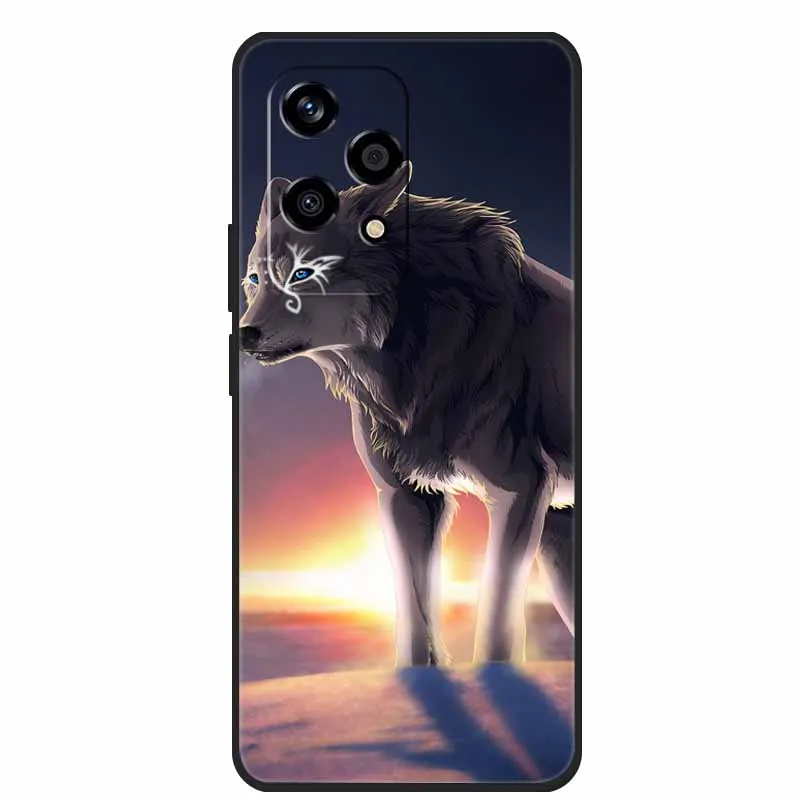 Cool Silicone Cover for Honor 200 Lite Case Printed Fashion Soft Back Cover for Huawei Honor 200lite Case Protective Wolf Shells