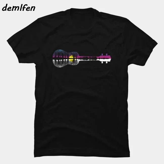 Рубашка с серебристой гитарой для мужчин, неформальная рубашка с коротким рукавом, круглые рубашки