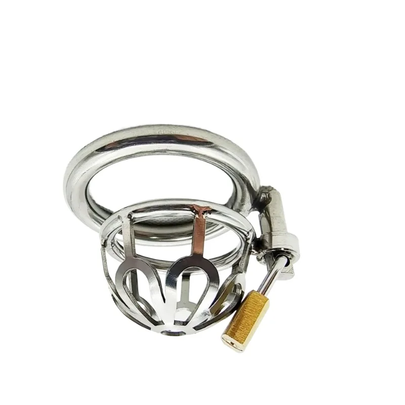 Sex Toys For Men Scrotum Bondage Lockable Chastity Belt Metal Cock Cage Bondage Cock Cage Penis Ring Erotic Chastity Device
