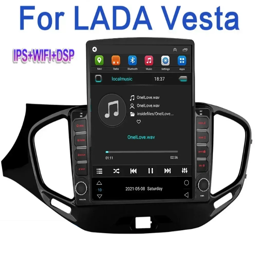 Para Tesla Style 2Din Android13 Radio de coche para LADA Vesta tesla still Cross Sport 2015 + reproductor de vídeo Multimedia GPS estéreo Carplay