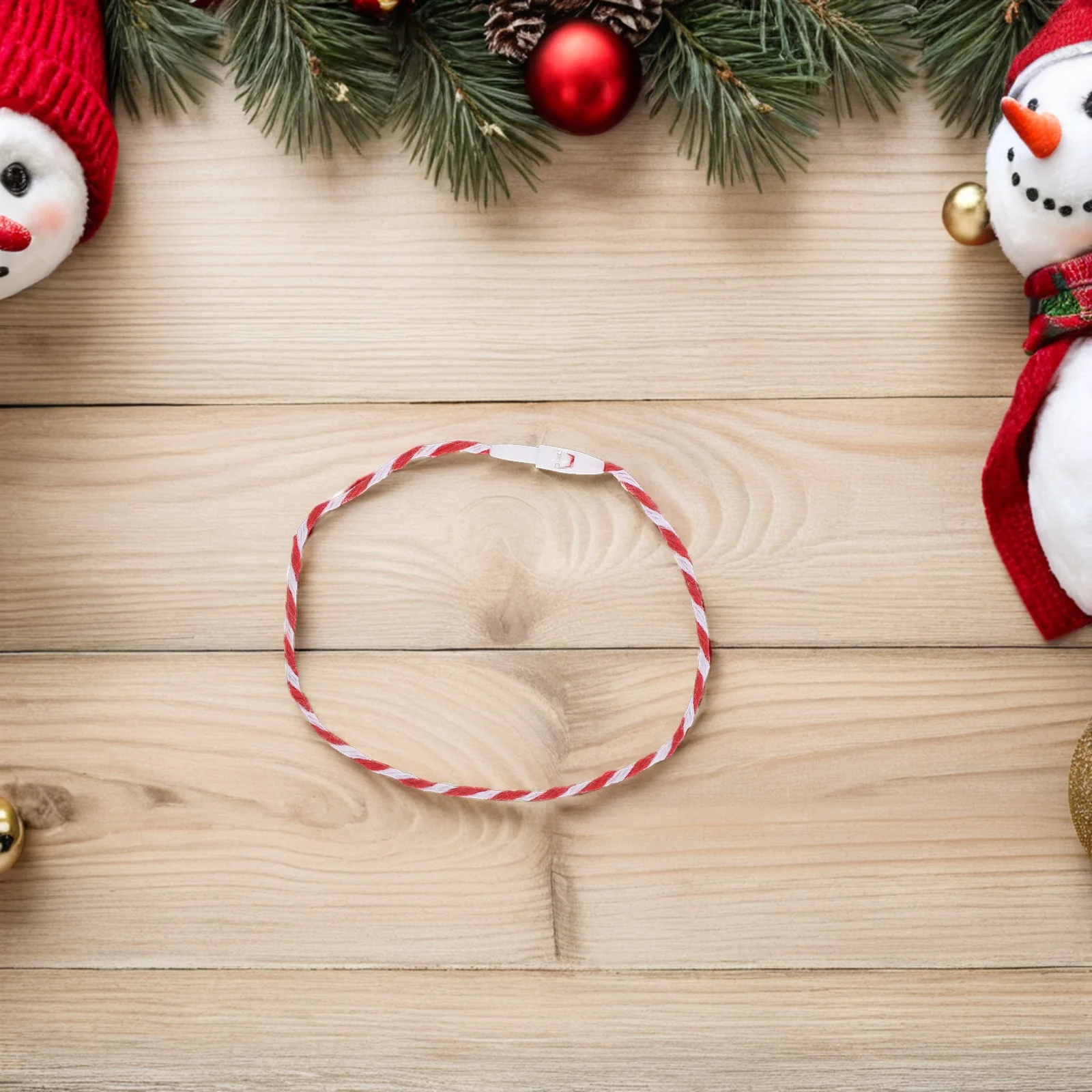 

500pcs Christmas Decoration Hooks Locking Ornament Hangers Snap Bauble Hanging Ropes Fabric Lanyard Xmas Tree