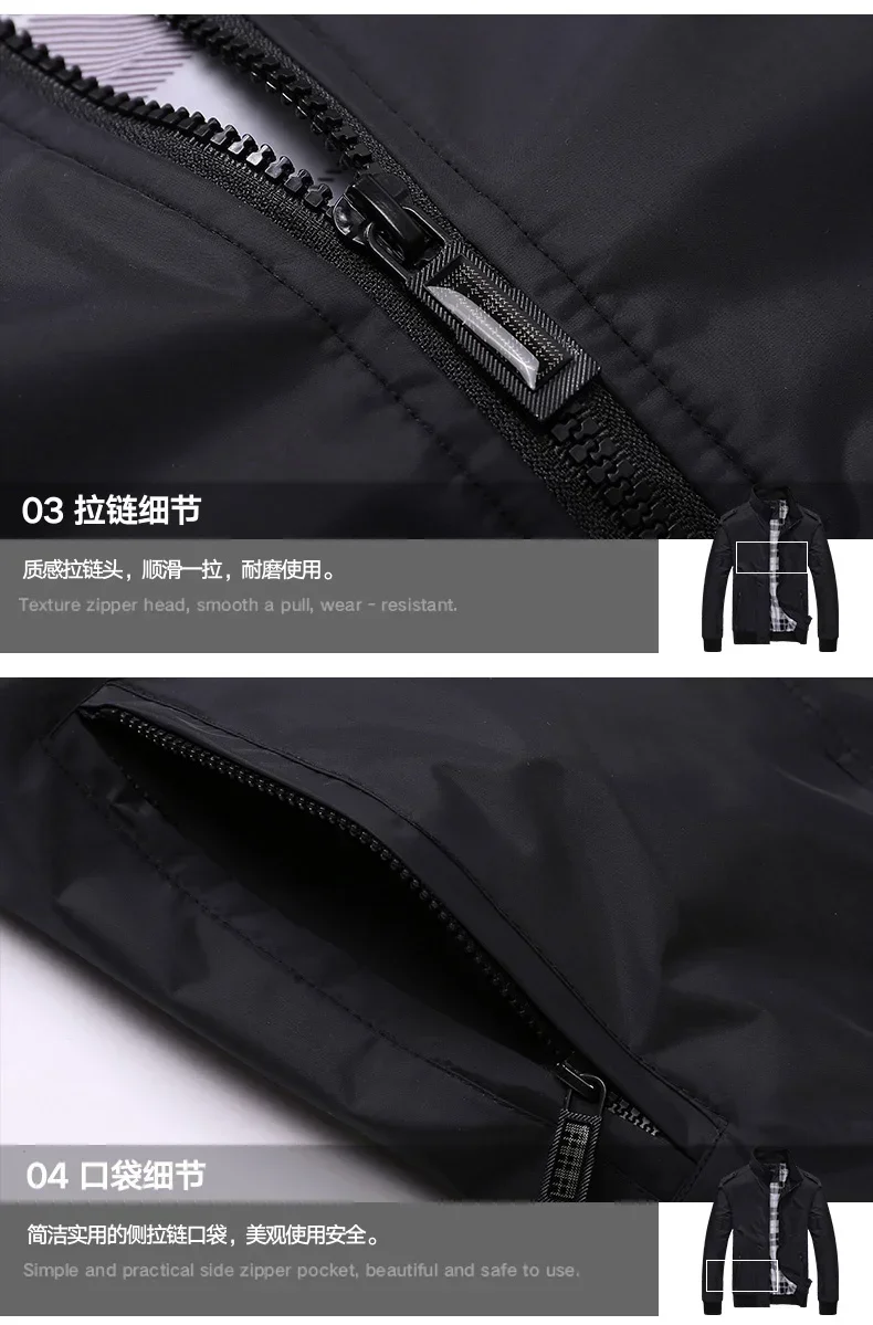 2024 Autumn Stand Collar Jackets for Men Windproof Waterproof Coats Men Casual Solid Military Jackets Mens Slim Windbreaker Coat 59 Sf60bf8c4a6c04a13884abdf79ae30f9cV