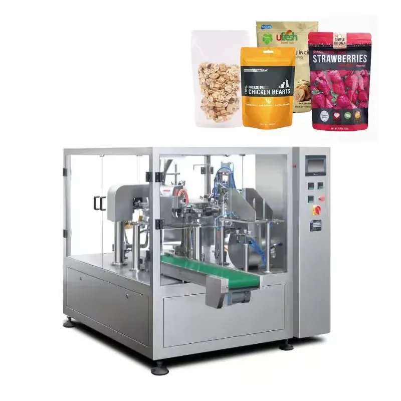 【2026】 Automatic Rotary Wrapping Premade Bag Dried Fruit Nuts Paper/ Stand Pouch Chocolate Chips Biscuit Doypack Packing