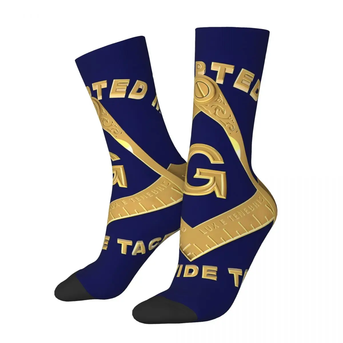 

Gold Square Compass Free Accepted Masons Freemason Socks Hiking 3D Print Boy Girls Mid-calf Sock