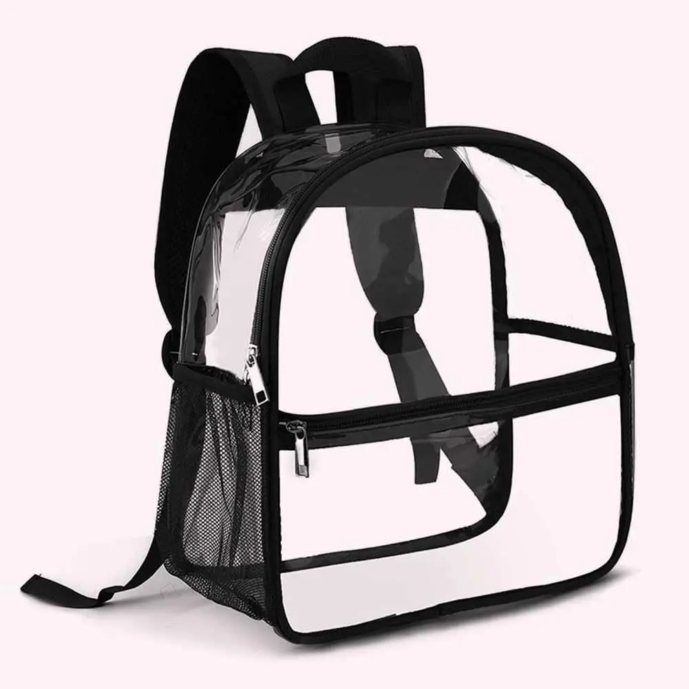 Transparent PVC Waterproof Outdoor Unisex Backpack Visual Student Bookbag Multifunctional Dual Shoulder Bag for Men And Women