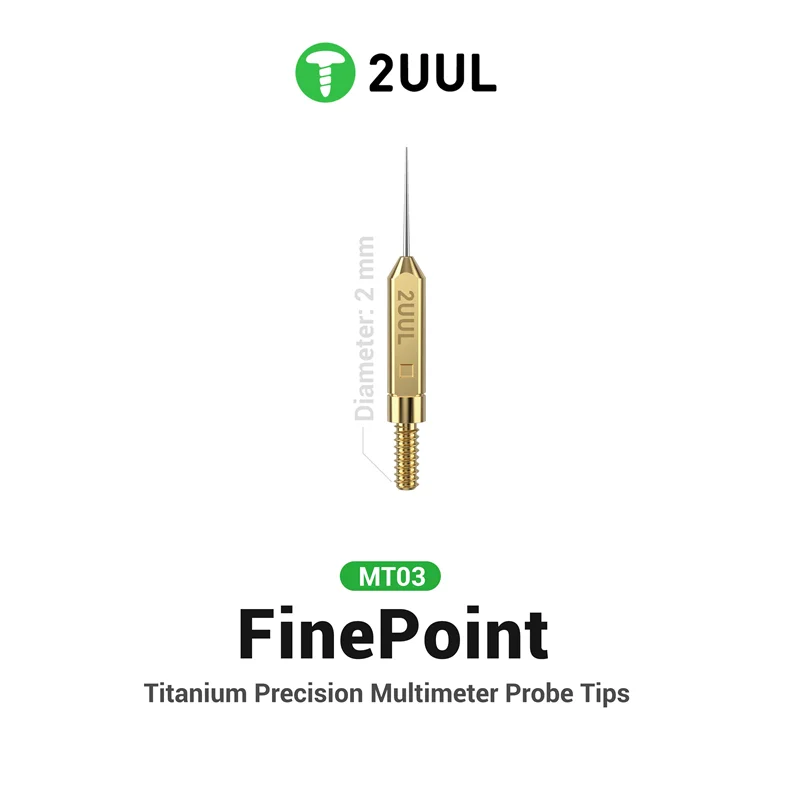 2UUL MT03 FinePoint Titanium Alloy Multimeter Probe Tips Test Needle For Phone PCB Circuit Board Measuring Repair Testing Tools