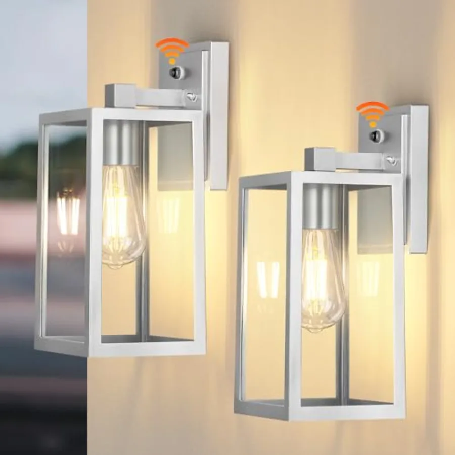Dusk to Dawn Porch Lights Fixtures Wall Mount, Sensor Exterior Lighting Lamp set of 2, Anti Rust Wall Sconce, Waterproof Outdoo