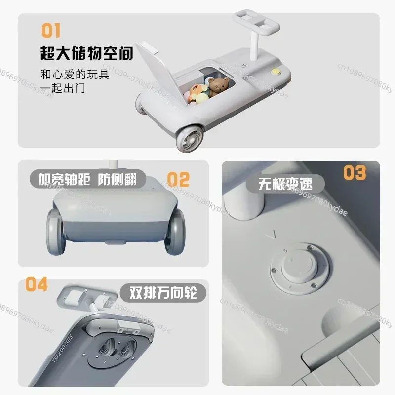 The New Children's Electric Twisting Car, Adults Can Sit on The Anti-rollover Go-kart, and The Floor-mopping Drift Car