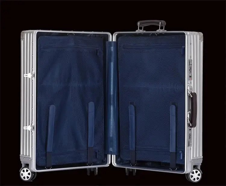 NO LOGO High Grade Rolling Luggage 100% Aluminum-magnesium Boarding Perfect For Spinner Brand Travel Suitcase