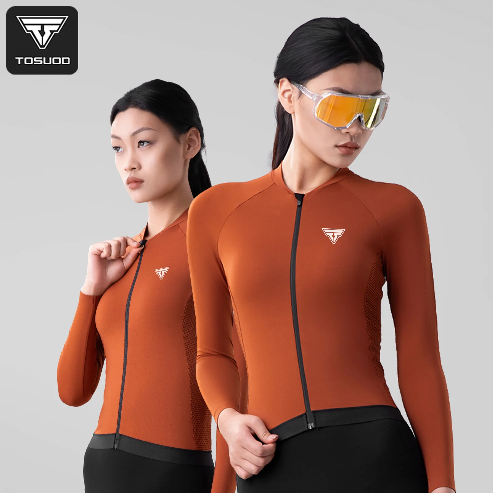 TOSUOD Maglia da ciclismo con protezione solare Abbigliamento da compressione morbido e confortevole traspirante Maglia da ciclismo da donna Cappotto sportivo da bicicletta