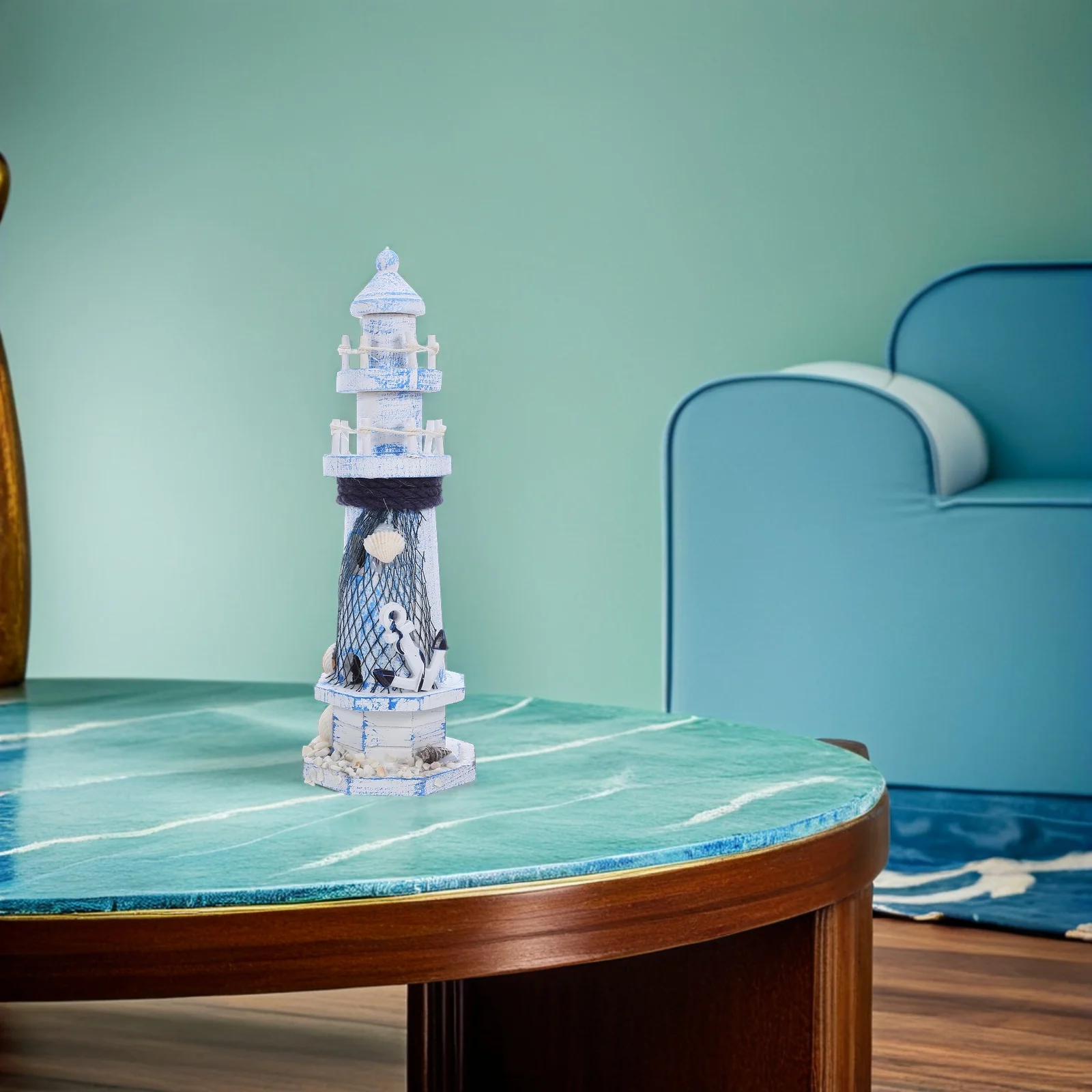 

Decorations Mediterranean Lighthouse Ornaments Seaside Home Natural Shell