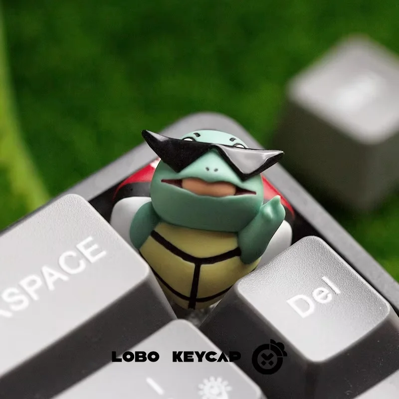 Lobo Keycap Cartoon Character Single Custom Artisan Keycap Bulbasaur Squirtle Cute Anime Mechanical Keyboard Decor Kawaii Gift