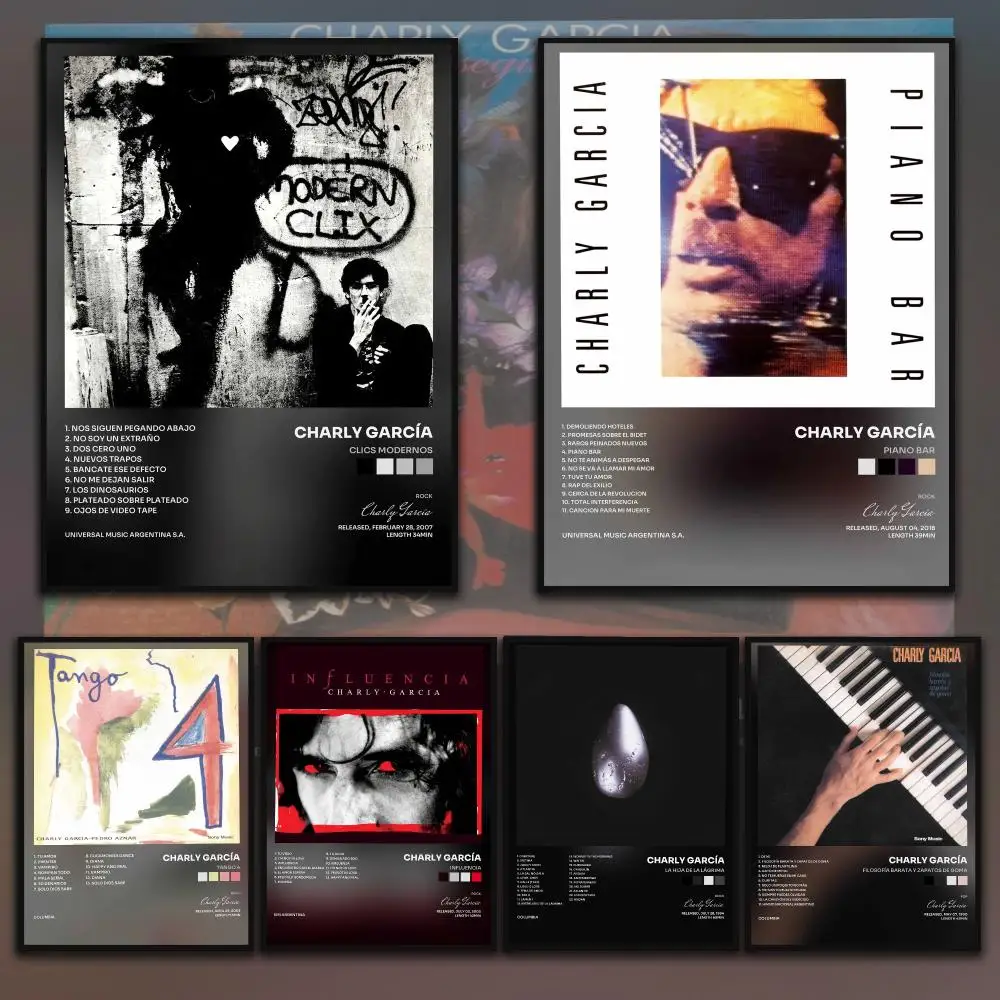Singer C-Charly Garcia Poster Home Wall Decor Artwork Prints for Living Room Bedroom Apartment Decoration