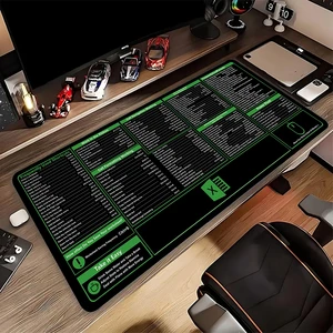 Excelショートカットオフィスショートカットマウスパッド大きな拡張キーボードマウスパッドゲーミングデスクマットステッチエッジノンスリップラバー80x30 10ベストセールスMousePad 80x30 -№7