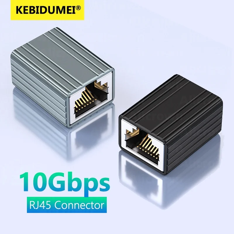 10Gbps RJ45 Connector Metal Case Network Extender Extension for Cat8 Cat7 Cat6 Female to Female Adapter Gigabit Ethernet Cable