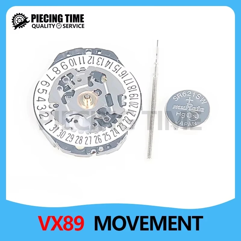 Japan VX89E Elektronisches Quarzwerk, 3 Uhr, 6 Uhr, Uhrwerk, Zubehör, neues japanisches Uhrwerk VX89