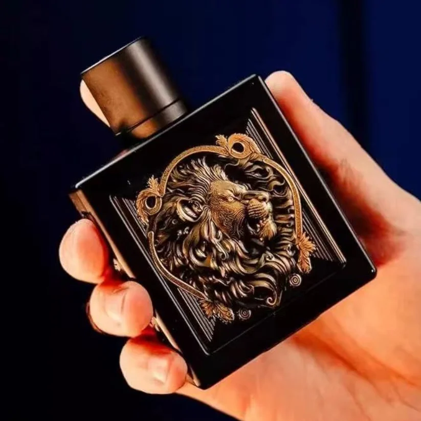 AYHAAN lion men's perfume spray, 3.4 ounces, wooden bottle brings luxury texture, lasting fragrance, and enhance male charm