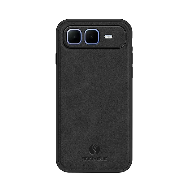 حافظة لهاتف انفينيكس سمارت 10 بلس X6725B_C مصنوعة من جلد البولي يوريثان وغطاء خلفي صلب غير لامع لهاتف انفينيكس سمارت 10 بلس X6725B_C